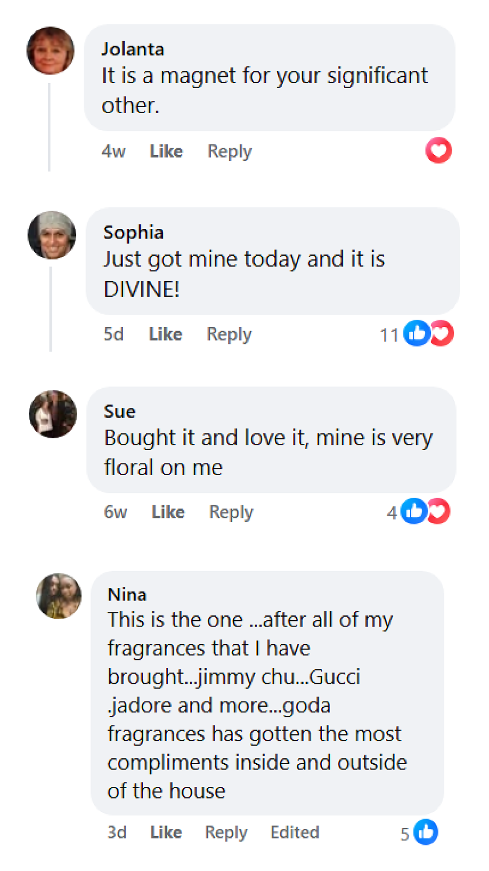 Verified Goda customer comments