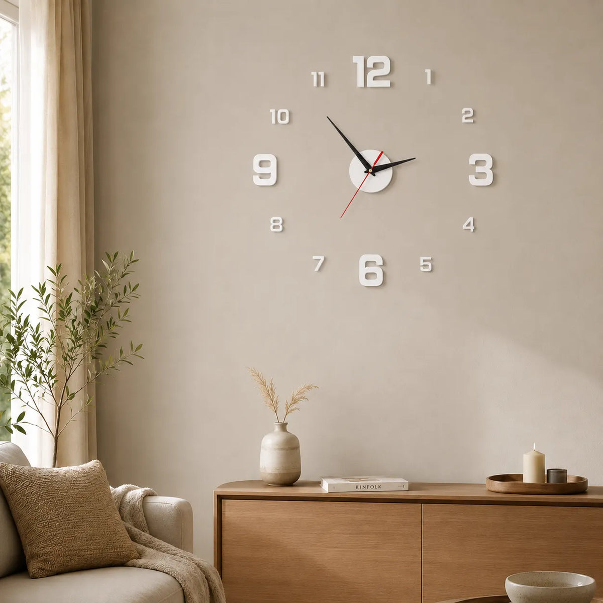 Halovana – Glow-in-the-Dark DIY Wall Clock, Frameless 3D Modern Home Decor