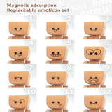 HappyTimber - Wooden Sway Figure with 12 Magnetic Emotions