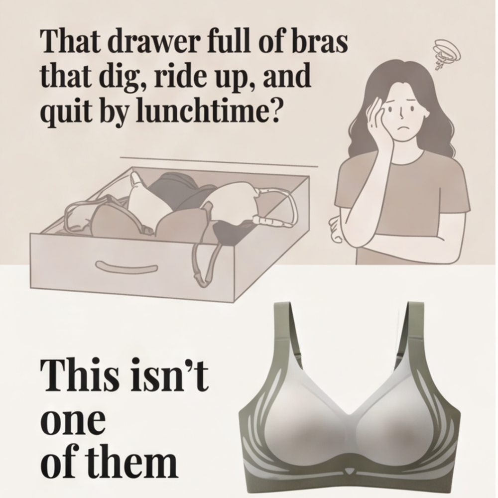 Veluna - Women's Wireless Lift Bra with Wide Side Wings