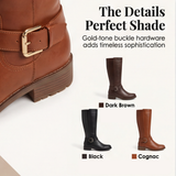 Ridella - Knee High Riding Boots with Buckle Detail