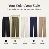 Velura - Women's Wide Leg Acetate Satin Trousers