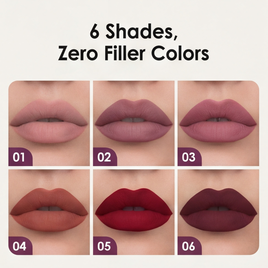 Velura – 6-Piece Velvet Matte Lipstick Set