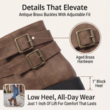 Strova - Crushed Slouch Mid Calf Boots