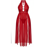 Veluna – Floor Length Lace Nightgown with Heart Details