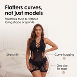 Lumiere – Rhinestone Fishnet Bodysuit