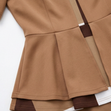 Lunavia – Women's Elegant Color-Block Peplum Set
