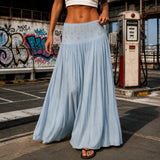 Soléra – High Waist A-Line Boho Maxi Skirt for Women
