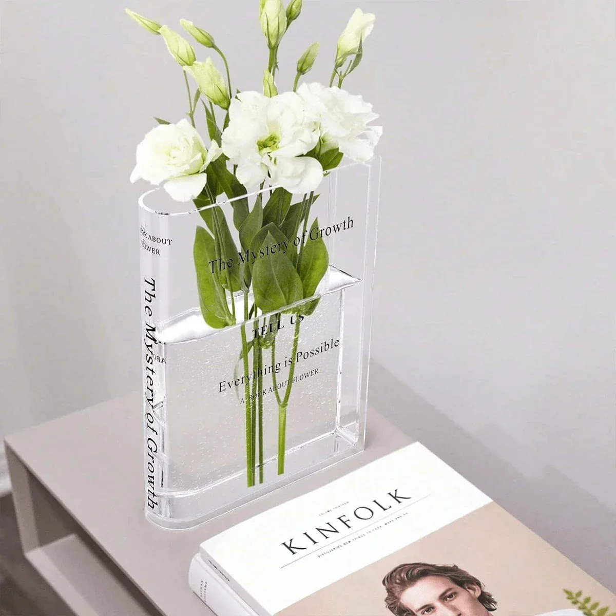 Florenza - Book-Shaped Acrylic Vase for Home Decor