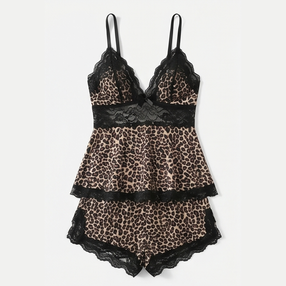 Lunella – Women's Tiered Lace Cami Pajama Set
