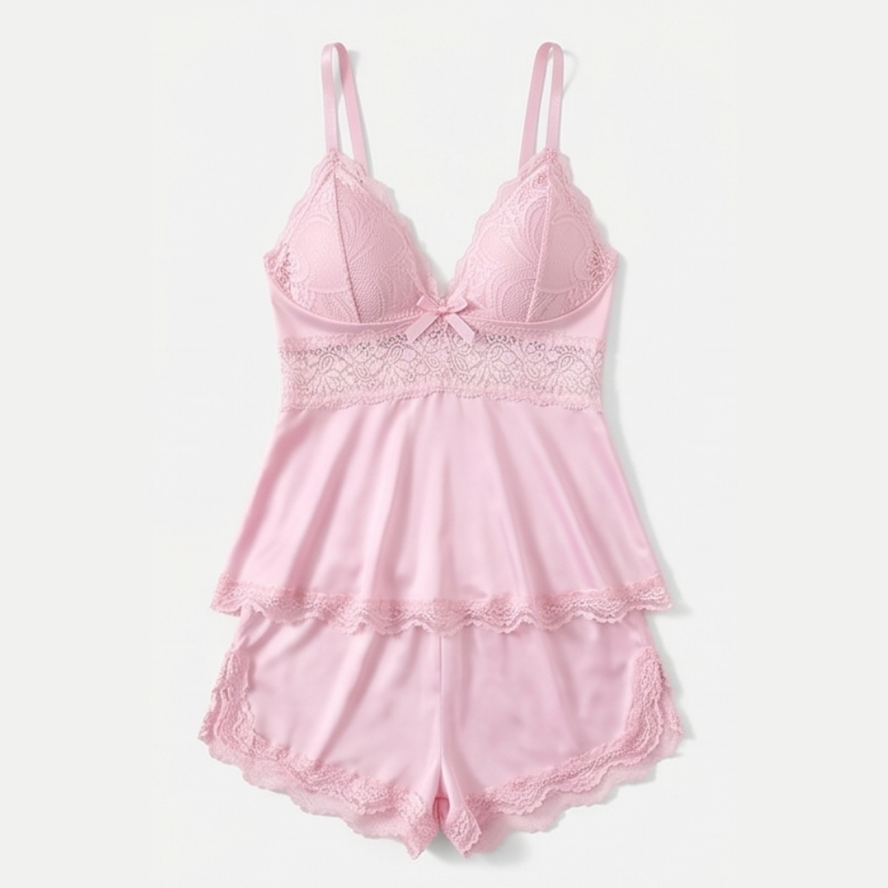 Lunella – Women's Tiered Lace Cami Pajama Set