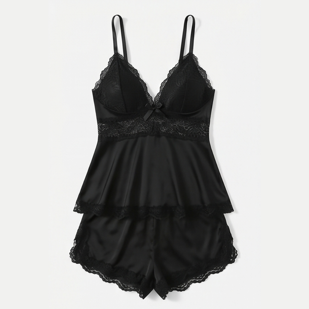 Lunella – Women's Tiered Lace Cami Pajama Set