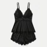 Lunella – Women's Tiered Lace Cami Pajama Set
