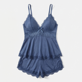Lunella – Women's Tiered Lace Cami Pajama Set