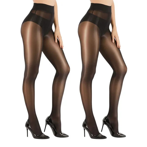 Silkara High-Waist Shiny Pantyhose