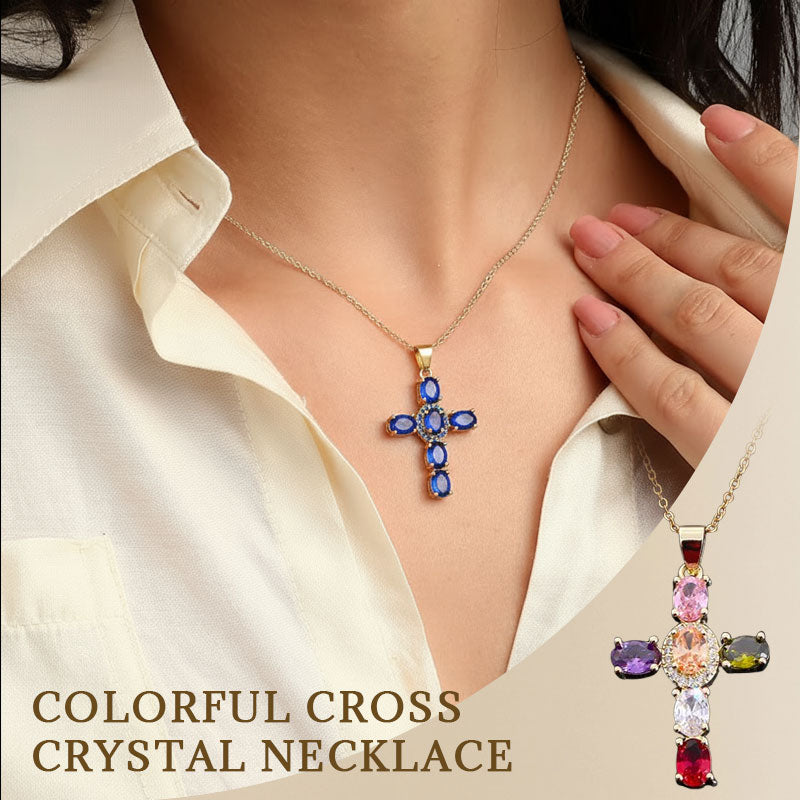 Solavée – Crystal Cross Pendant Necklace