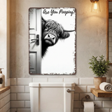 Peekaboo - Funny bathroom metal sign