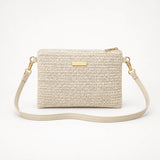Solène – Woven Straw Crossbody Clutch Bag for Women