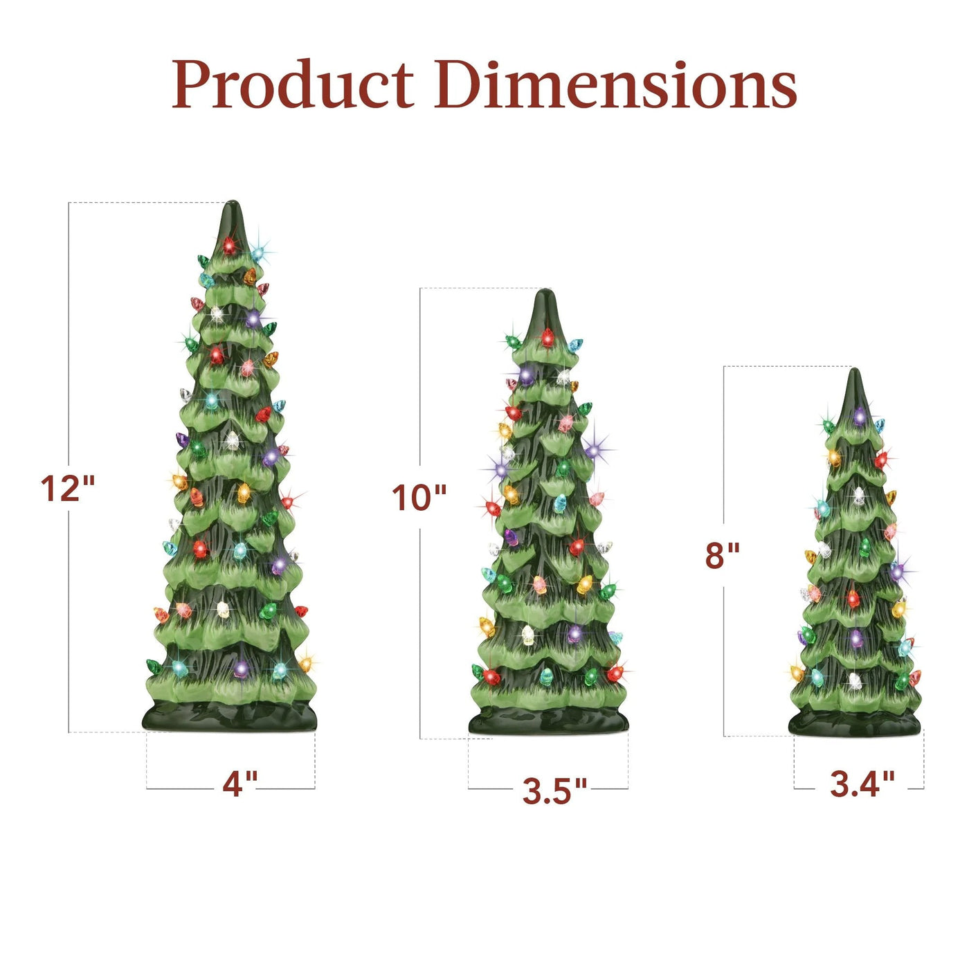 Merrydale - Homemade Ceramic Christmas Tree with LED Lights