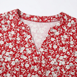 Veluna – Women's V-Neck Floral Dress with Pockets