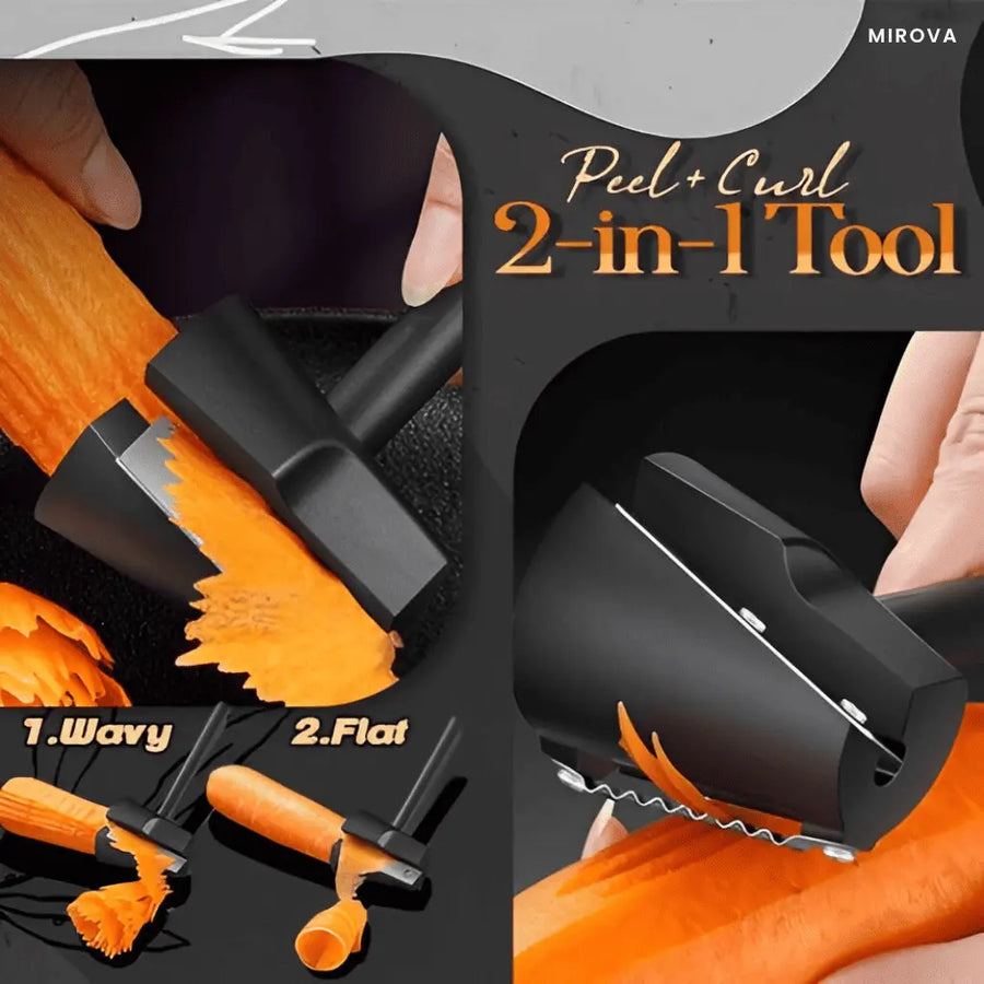 Mirova - Vegetable Peeler & Spiral Curler for Garnishing