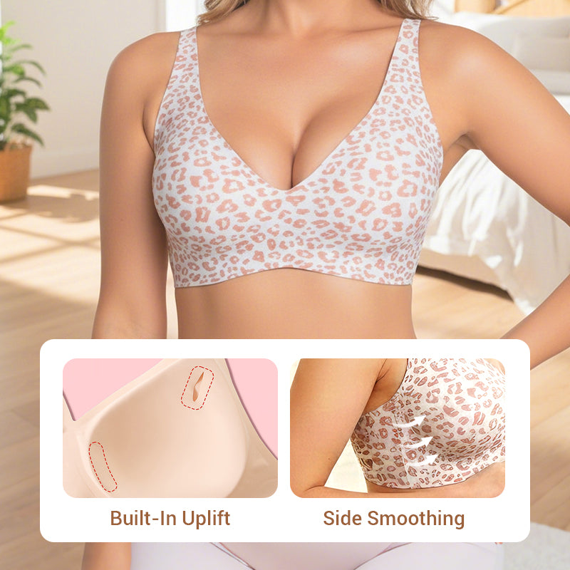 Veluna - Women's Wireless Deep V Lift Bra