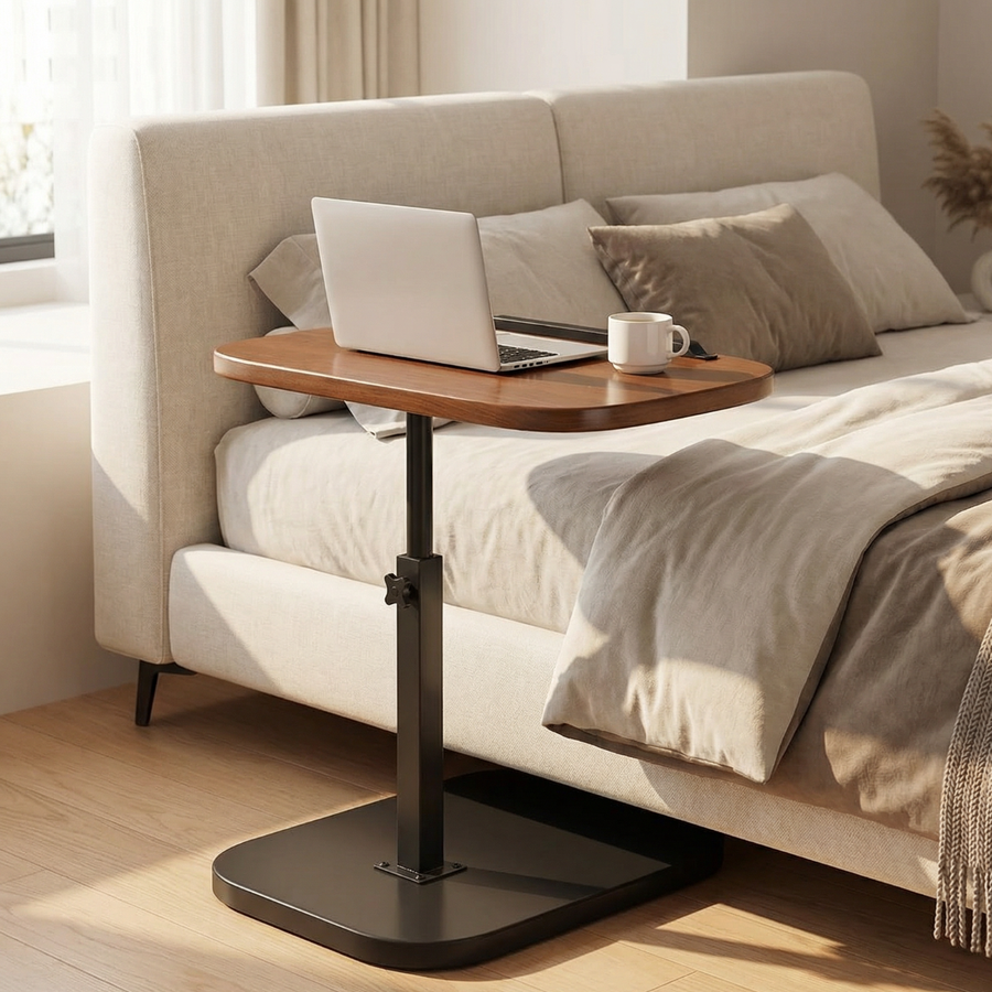 Sofadesk - C-shaped adjustable slide under sofa table