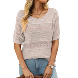 Wovelle – Women's Textured Knit Top for Warm Days