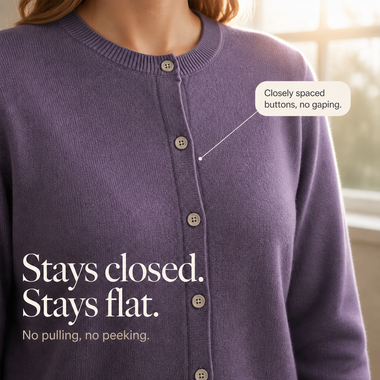 Wearbella – Cropped Brushed-Knit Button-Front Cardigan