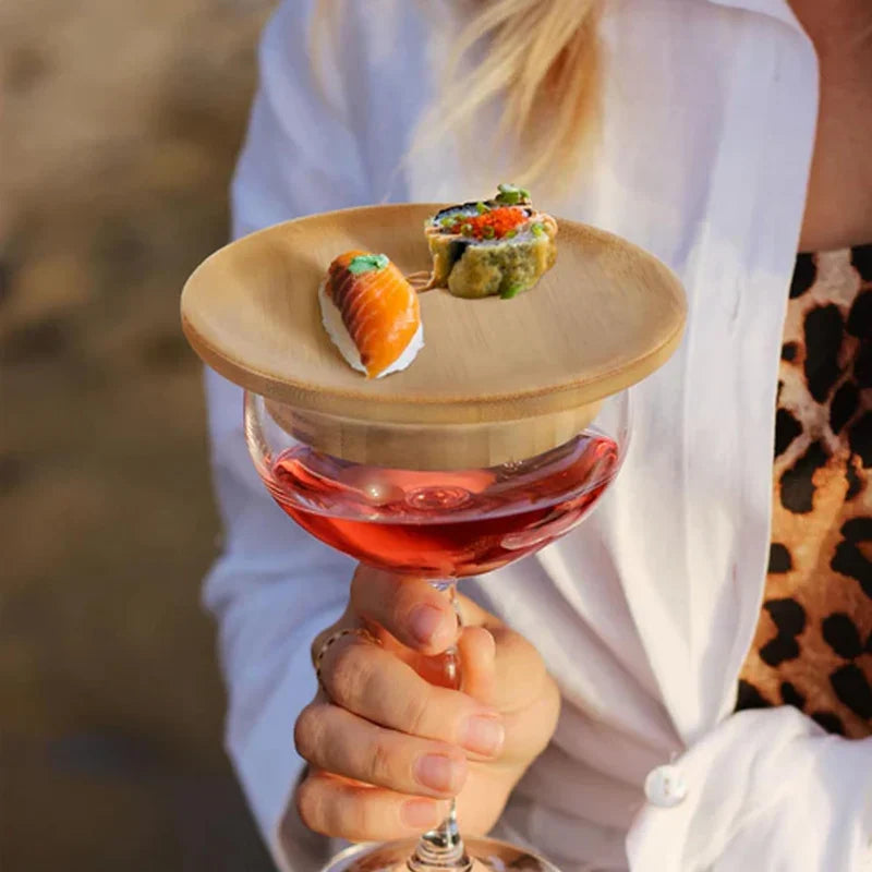 Florenza - Bamboo Wine Glass Charcuterie Topper