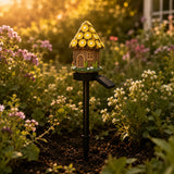 Lunavia – Solar Fairy Cottage Garden Stake Light, Hand-Sculpted Resin, Auto-On Warm LED