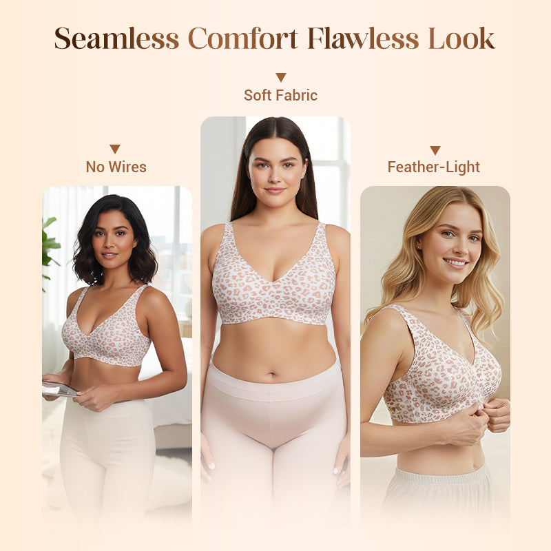 Veluna - Women's Wireless Deep V Lift Bra