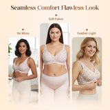 Veluna - Women's Wireless Deep V Lift Bra