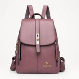 Marabella – Backpack with Twist-Lock Flap and Rose-Gold Hardware
