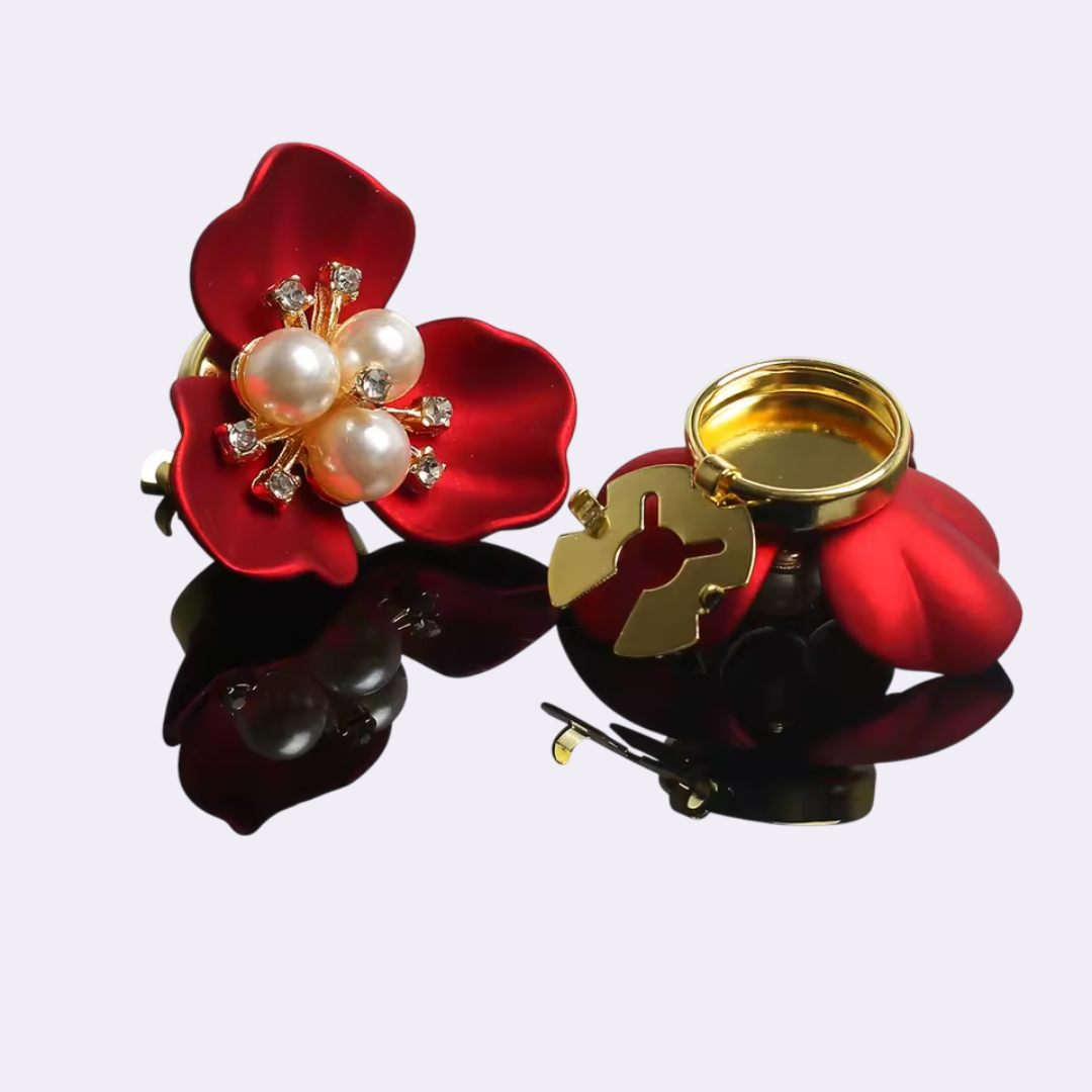 Petaline - Delicate Pearl Flower Shirt Brooch
