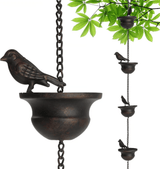 RainPerch – Bird Rain Chain for Garden Charm