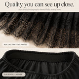 Vivelyn – Pleated Lace Trim Mini Skirt