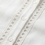 Lunavia – Women's Eyelet Trim Button-Down Blouse