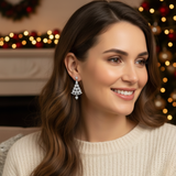 Lunarelle – Sparkling Christmas Tree Earrings, 1+1 Free
