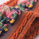 Sorellea - Women's Vintage Floral Embroidered Socks
