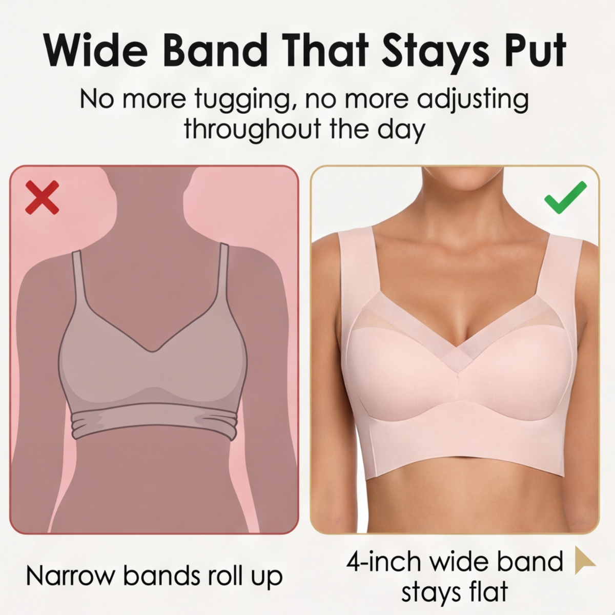 Veluna - Women's full coverage wireless bra
