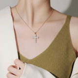 Solavée – Crystal Cross Pendant Necklace