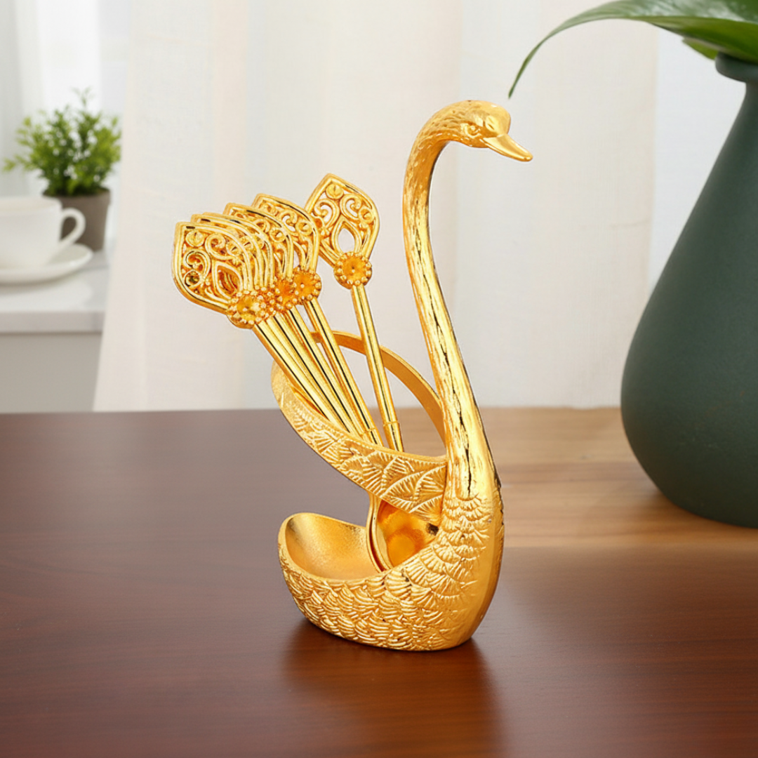 Swanesse - Giftable Coffee Spoon Set with Swan Holder