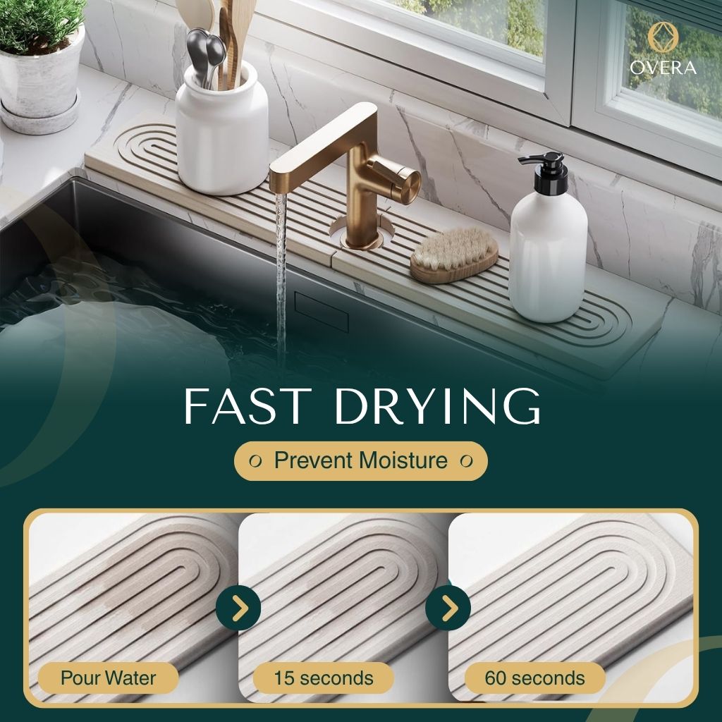 Overa - Super-Absorbent Diatomite Sink Mat
