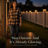 Glowmere – Solar Post Cap Lights Warm White Outdoor (2-Pack)