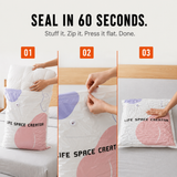 Spacenest – No-Pump 3D Vacuum Storage Bags for Closet & Bedding (2-pack)