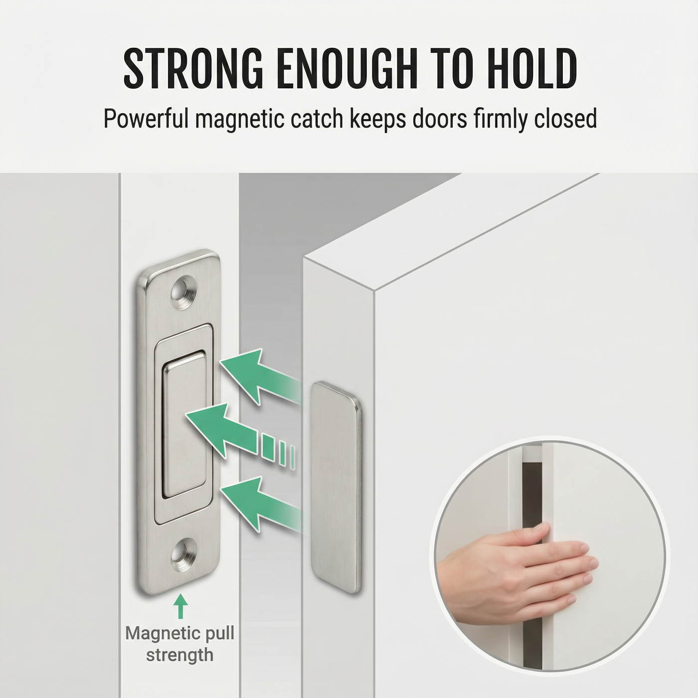 Snaplock - Ultra thin magnetic cabinet door catch (5-pack)