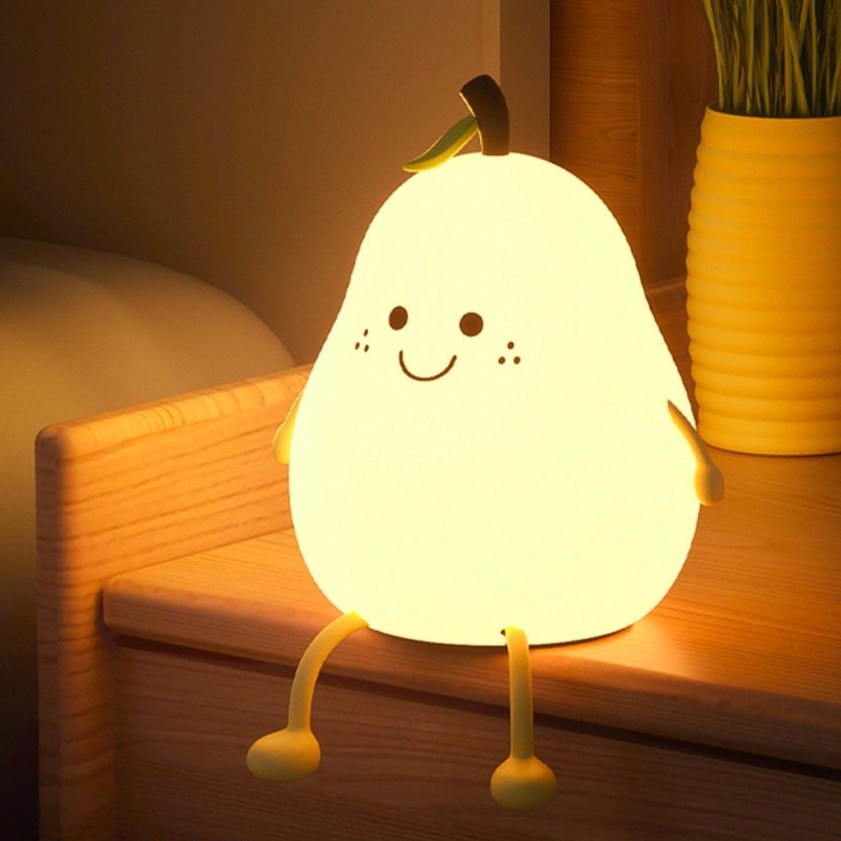 PearGlow - Soft Silicone Night Light Lamp, Pear Shape