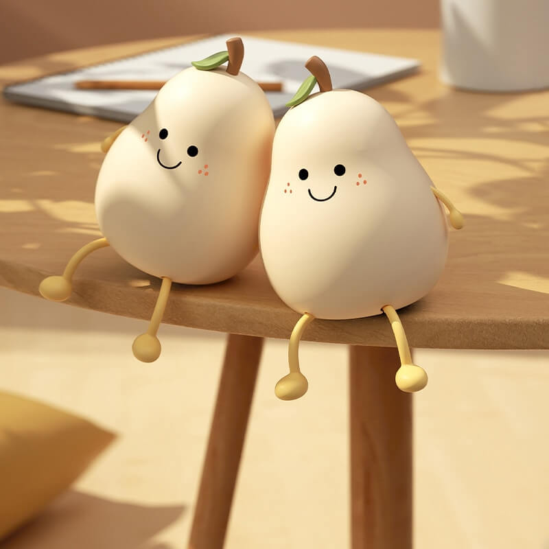 PearGlow - Soft Silicone Night Light Lamp, Pear Shape