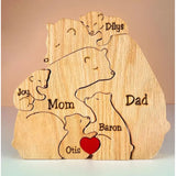 Cubunity – Personalized Wooden Bears Family Puzzle